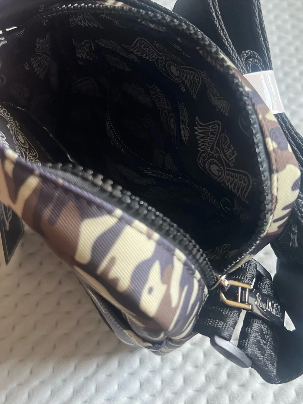 Von Dutch Camo Crossbody Bag